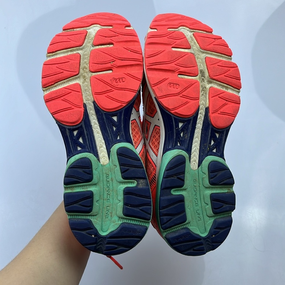 ASICS Gel Flux 3 'Flash Coral Aqua Mint' Sneakers - Size 9 - N187-10 - Picture 7 of 8